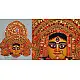 shop handmade chhau mask from bangal - durga orange