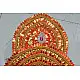 shop handmade chhau mask from bangal - durga orange