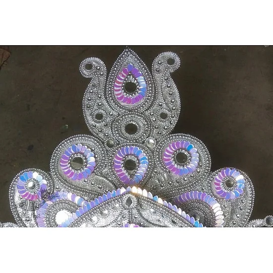 shop handmade chhau mask from bangal - durga silver