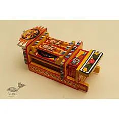 Kathanik . कथनिक ☀ Kaavad ~ A Wooden Shrine (Yellow - 20 cm) ~ 136