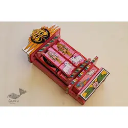 कथनिक ☀ Kaavad a Wooden Shrine ( Pink - 29 cm) ~ 141