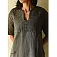 shop Handloom Cotton Carbon Black Dress