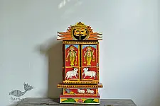 Kathanik . कथनिक ☀ A Wooden Shrine ( Red - 41 cm) ~ 11