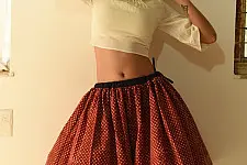 Flowers in a River | Natural Dyed Jawariya Block Printed Short Skirt