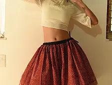 Flowers in a River | Natural Dyed Jawariya Block Printed Short Skirt