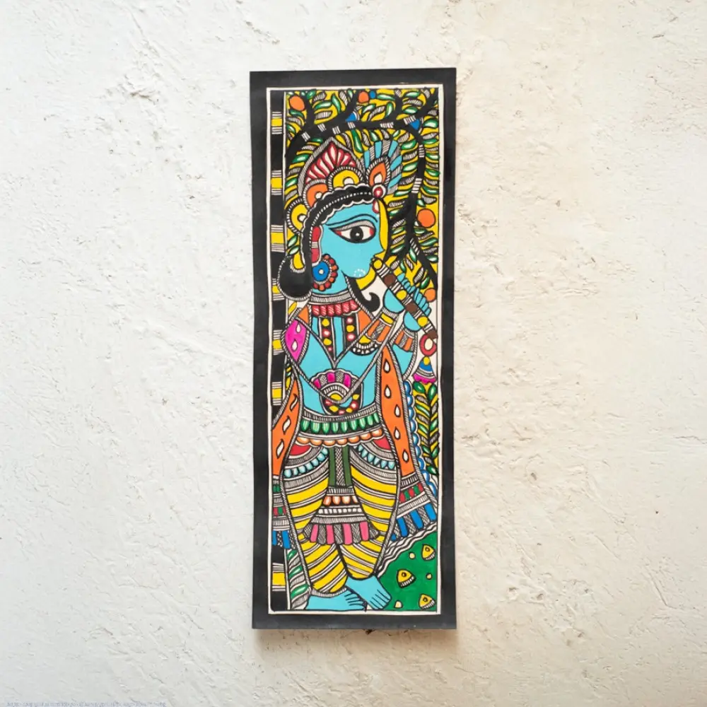 shop Madhubani Painting - Krishna