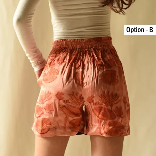 shop Batik Modal Silk Orange Short 