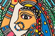 Madhuban . मधुबन ❁ Madhubani Painting - Radha