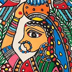 Madhuban . मधुबन ❁ Madhubani Painting - Radha