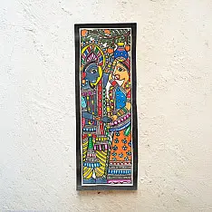 Madhuban . मधुबन ❁ Madhubani Painting - Radha Krishna