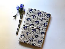 Ajrakh Pothi Diary  ( 9 X 6 in ) ☙ Duck Motif