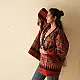 shop Reversible Ajrakh & Denim Red Jacket - Unisex