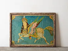 Memory Lines | Indian Antique Print  ( With Frame) - Burk-E-Albani