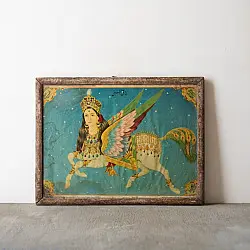 Memory Lines | Indian Antique Print  ( With Frame) - Burk-E-Albani