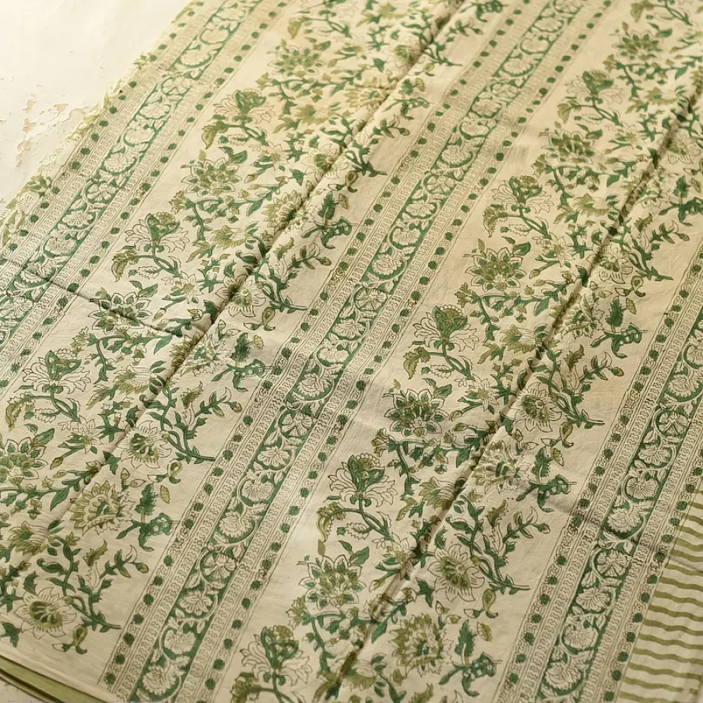 shop Bagru Printed Cotton Saree - Block Printed
