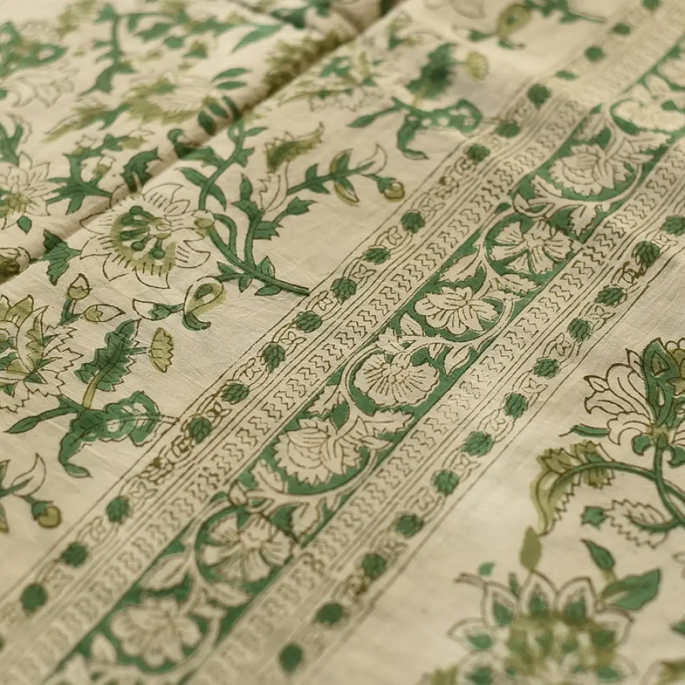 shop Bagru Printed Cotton Saree - Block Printed