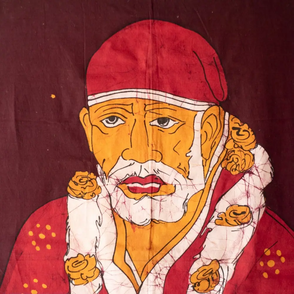 shop handcrafted batik Sai Baba painting