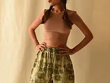 Shorts | Batik Modal Silk Shorts ( Green Colour | Two Options )