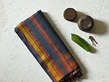 Sadaa . सदा ✡ Begampuri Woven Border Pure Cotton Green Saree 