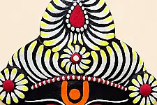 Mukhauta . मुखौटा : Handmade Wall Hanging Chhau Mask - Jagannath 