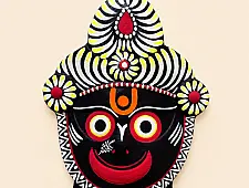Mukhauta . मुखौटा : Handmade Wall Hanging Chhau Mask - Jagannath 