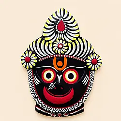 Mukhauta . मुखौटा : Handmade Wall Hanging Chhau Mask - Jagannath 