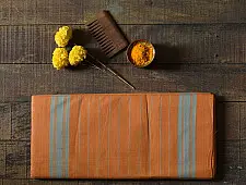 Rojana | Handloom Andhra Cotton Saree - Orange