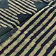 Exclusive Block Printed Cotton Dabu ~ Indigo Stripe Saree