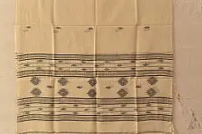 Aamaya . आमाया | Handloom Soft Cotton Jamdani Off White Stole (Two Options)