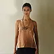 buy Handloom Jamdani Sleeveless Top - Light Brown