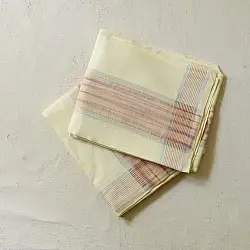 Damodar . दामोदर ✩ Handloom Cotton x Cotton Dhoti Khes - Off White