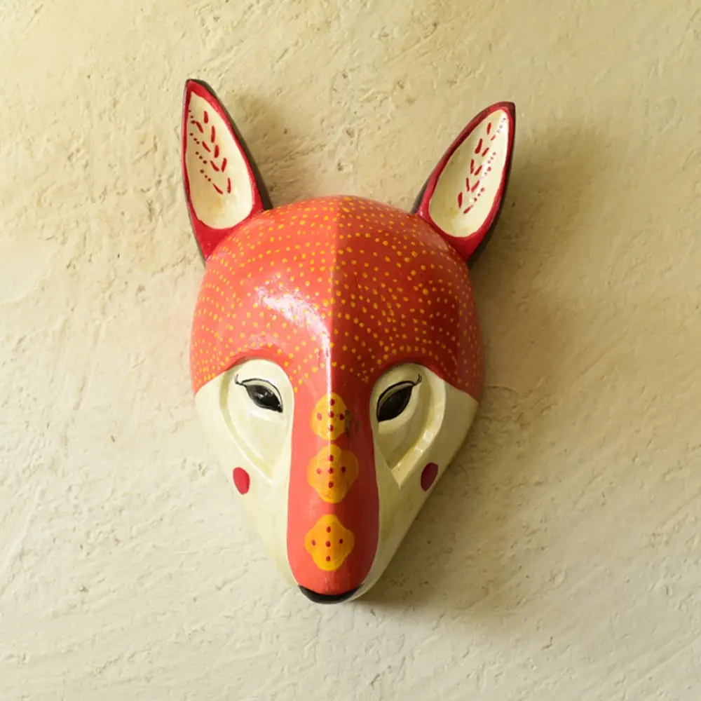 shop Handmade Wooden Hanging Mask - Rabbit