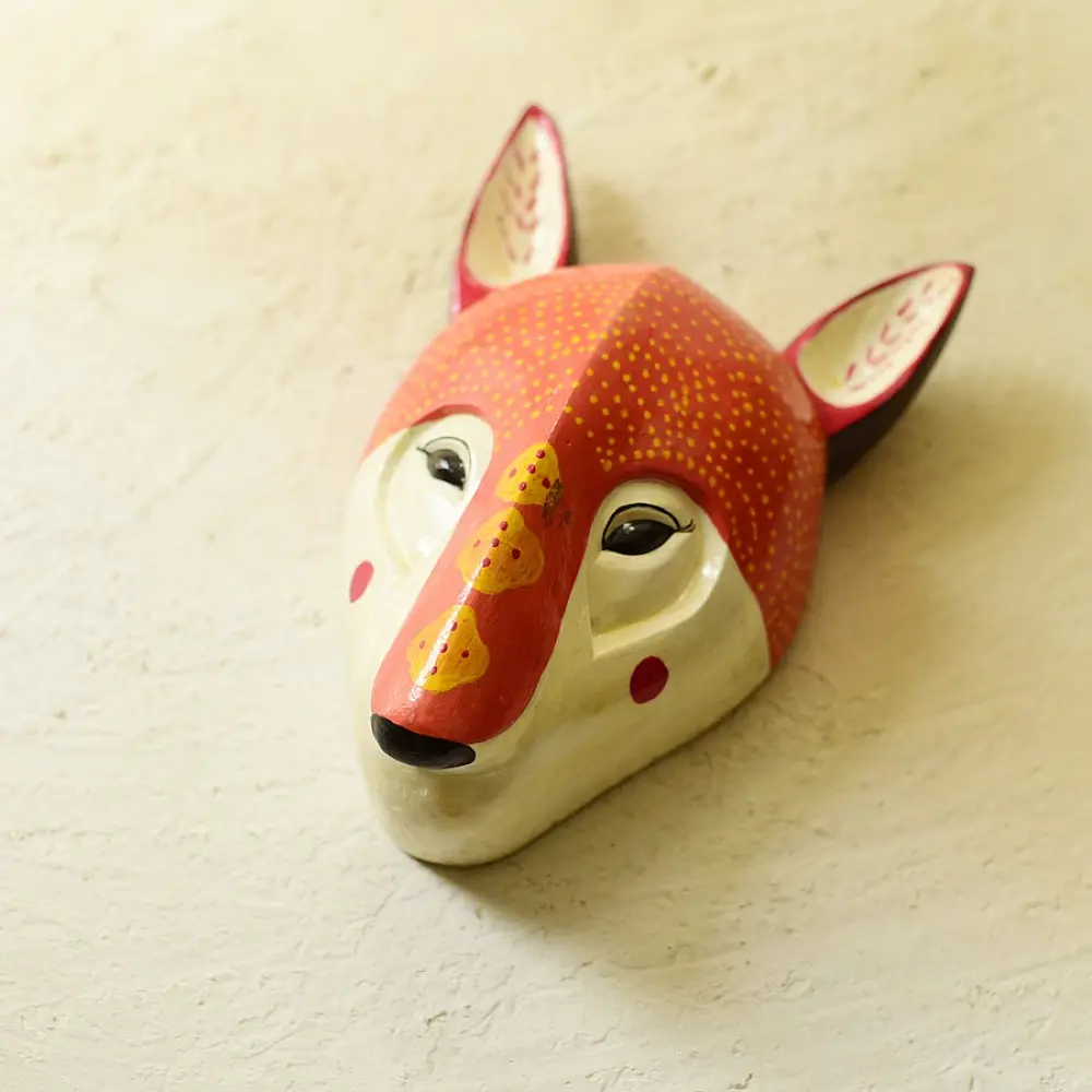 shop Handmade Wooden Hanging Mask - Rabbit