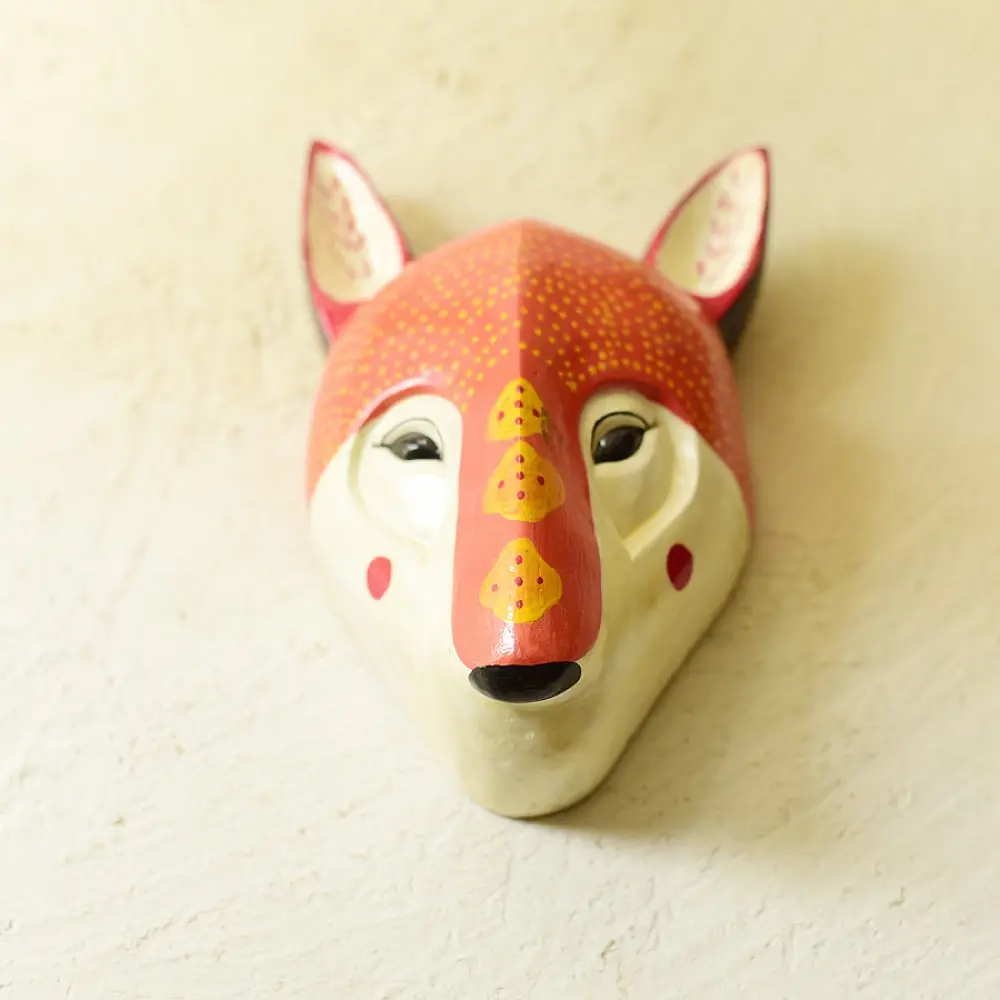 shop Handmade Wooden Hanging Mask - Rabbit