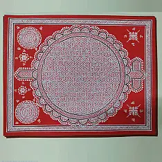 Mandana Art - Painting - Geometric Motifs (Red - 11 x 14 inch )