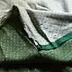 Hand Woven Fabric - Off White With Green Dots