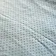 Hand Woven Fabric - Off White With Green Dots