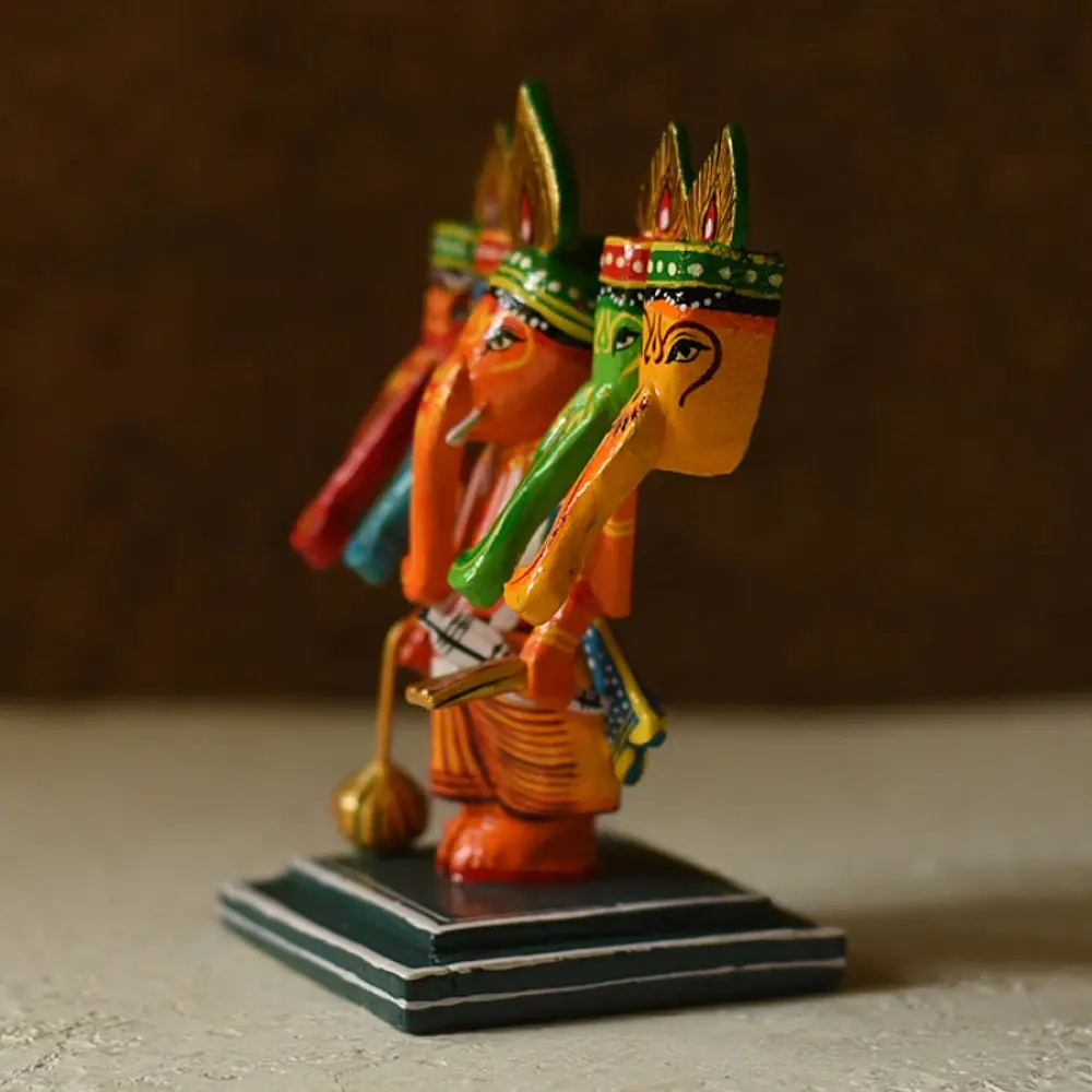 shop Handmade Wooden Panch Mukhi Ganesh
