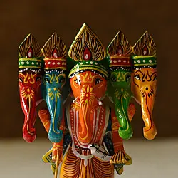 Wooden Toys | Panch Mukhi Ganesh