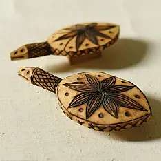 Burn Art | Tribal Wooden Art Pieces - Turtles (Set of Two)