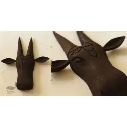 Handmade Wooden Mask ~ Nandi ( Brown )