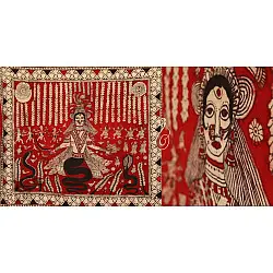 Sacred cloth of the Goddess- Nageshvari Maa ( 60" x 68")