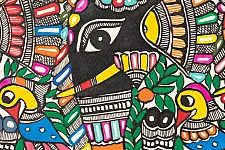 Madhuban . मधुबन ❁ Madhubani Painting - Gaj