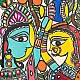 shop Madhubani Painting - Radha Krishna