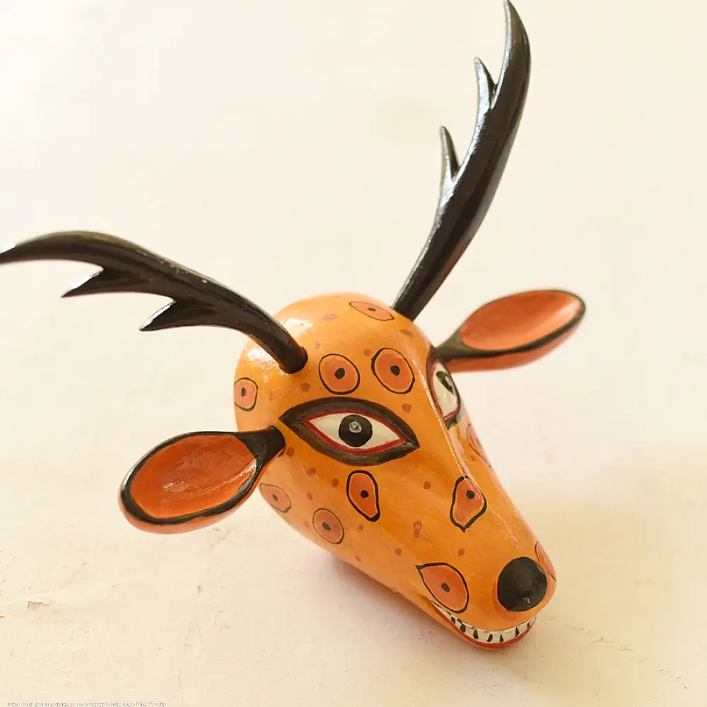 shop handmade wooden mask -  Deer