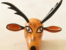Handmade Wooden Mask ~ Deer