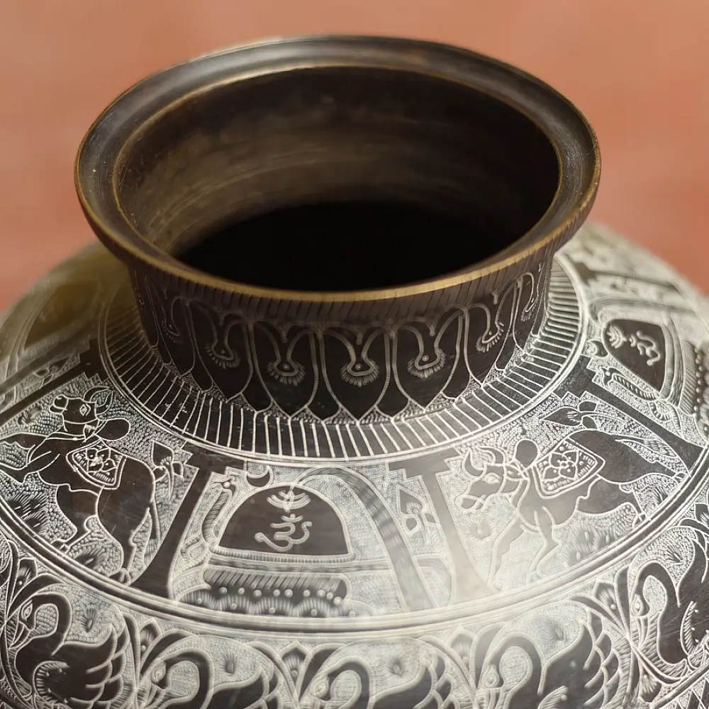 Shop Antique from Khajuraho Brass lota