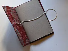 Ajrakh Pothi Red Diary  ( 9 X 6 in ) ☙ F
