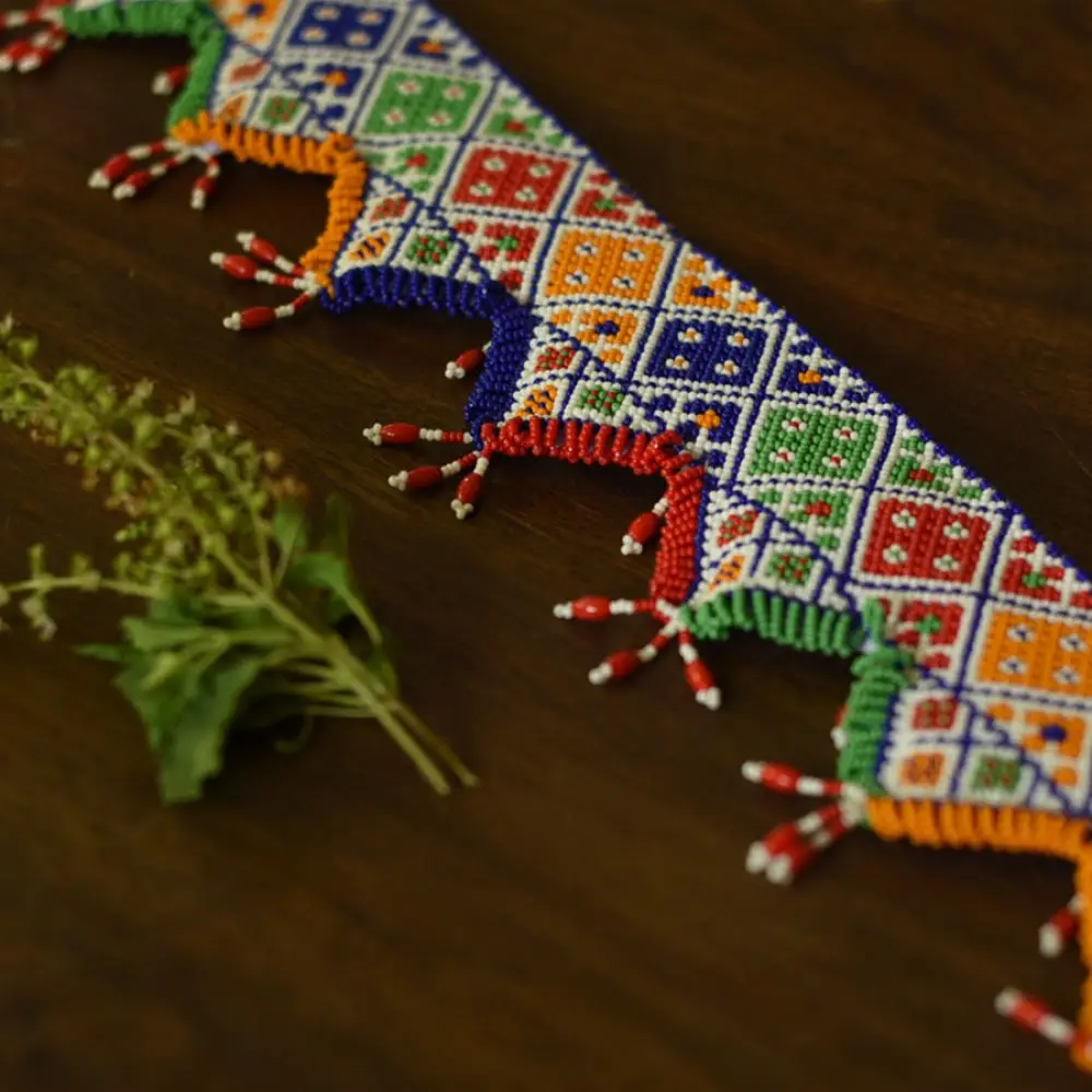 shop handmade Glass Bead Door Toran Triangle Design
