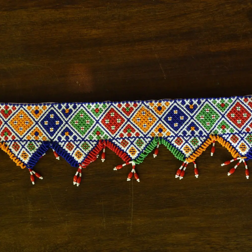 shop handmade Glass Bead Door Toran Triangle Design